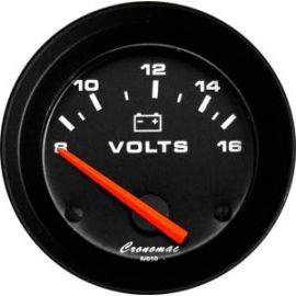 Voltímetro / 52mm / Elétr. / 12V / Street / Preto - Cronomac