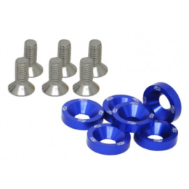 Arruela Fender C/ Parafuso - Azul M8 - Metal Horse