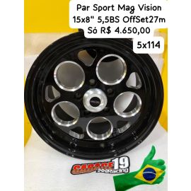 Roda Vision Sport Mag - Aro 15" Tala 8" - 5x114