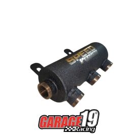 Divisor de Combustível INOX - Preto Texturizado - SPEED Racing.