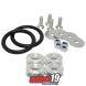 Anilha trava de para-choque esportiva (Quick Release) - Prata - MetalHorse