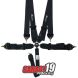 Cinto Racing 5 Pontos 3" - PRETO - Metal Horse