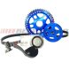 Kit de polias Poly-V com roda fônica para VW Aircooled / Fusca e derivados (Azul)-Blue