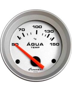 Termômetro Elétrico 52mm - Água - Racing Prata - CRONOMAC