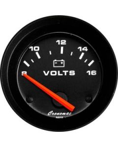 Voltímetro / 52mm / Elétr. / 12V / Street / Preto - Cronomac