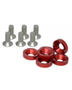 Arruela Fender C/ Parafuso - Vermelha M8 - Metal Horse