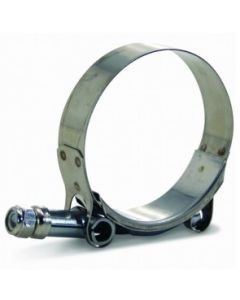 Abraçadeira 100% Inox tipo T / Tucho / T-Clamp para mangotes de 3-1/2" polegadas (D.I 97-105mm) - Metal Horse