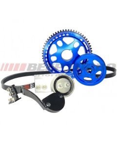 Kit de polias Poly-V com roda fônica para VW Aircooled / Fusca e derivados (Azul)-Blue