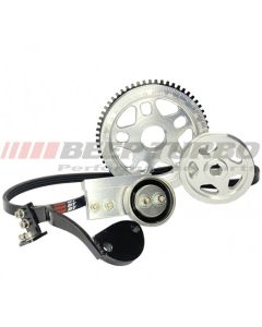 Kit de polias Poly-V com roda fônica para VW Aircooled / Fusca e derivados (Branco)-White