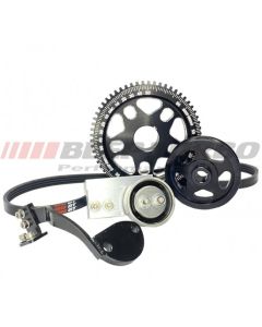 Kit de polias Poly-V com roda fônica para VW Aircooled / Fusca e derivados (Preto)-Black