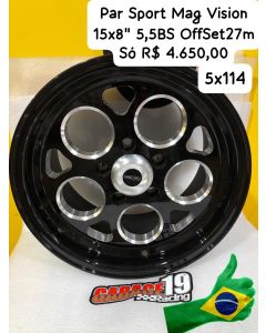 Roda Vision Sport Mag - Aro 15" Tala 8" - 5x114