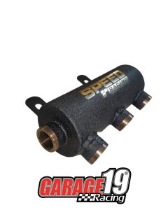 Divisor de Combustível INOX - Preto Texturizado - SPEED Racing.